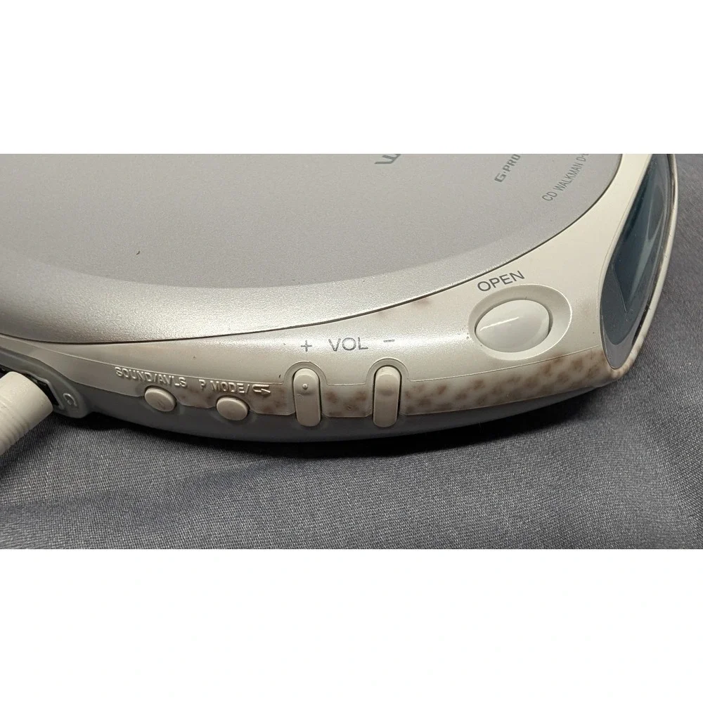Sony CD Walkman D-EJ368CK Silver Portable Player Bundle G-Protection Car Ready